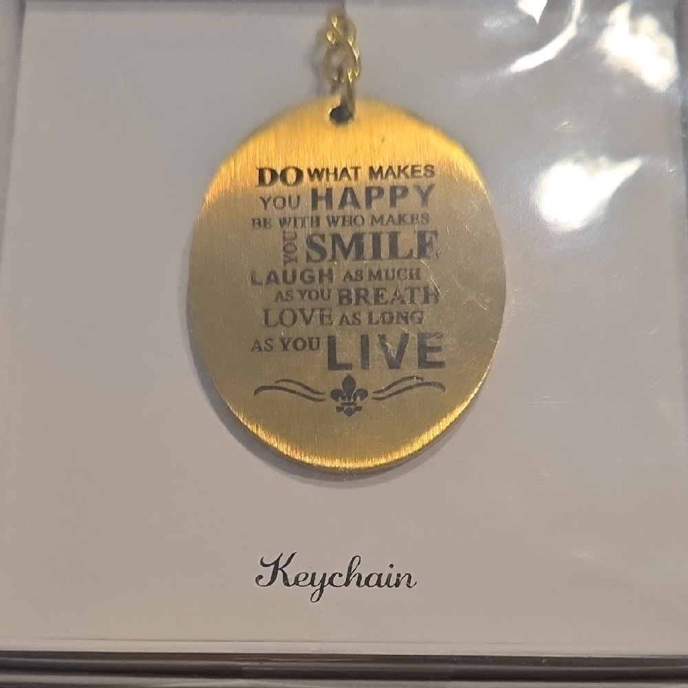 Gold Inspirational Keychain